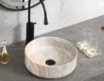 fregaderos de mármol artificial personalizados únicos - mayorista - forma de cuenco - 3