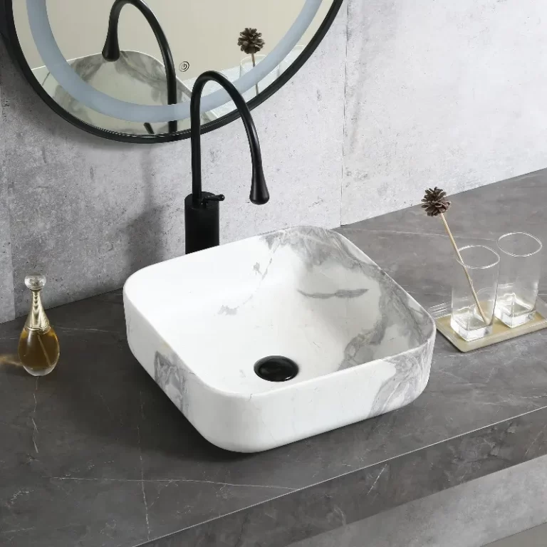 Wasserdruck Großhandel Eitelkeit Waschbecken, Marmor Farbe Waschbecken-2
