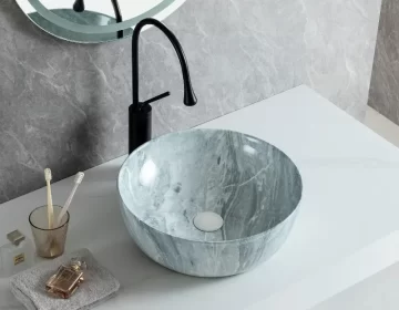 Artificial Wholesale Marble Sinks, Countertop Ceramic Sinks-2