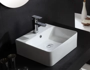 セラミック別注シンク、長方形のモダンなバスルームシンク卸売-2