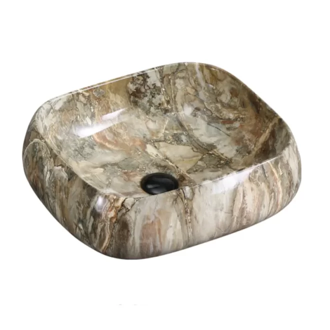Elegant Wholesale Porcelain Basin, Faux Marble Bathroom Sinks-4
