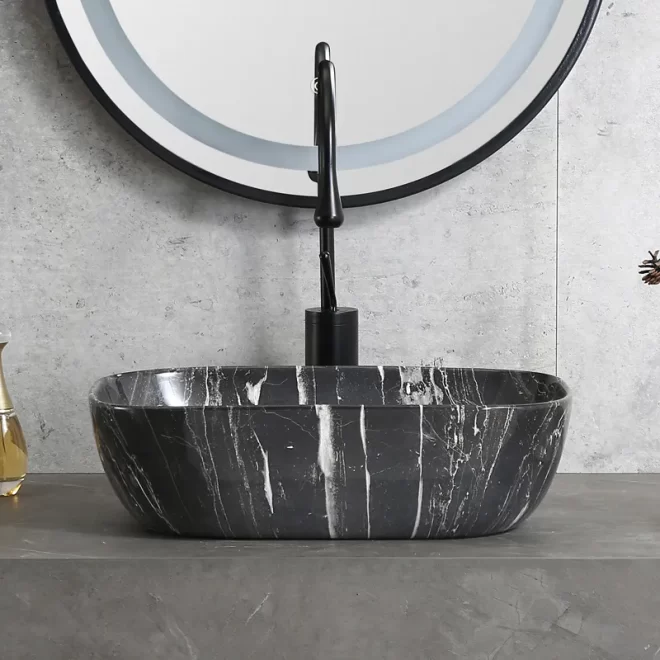 Stone Texture Wholesale Ceramic Vessel Sink Factory Supply-4