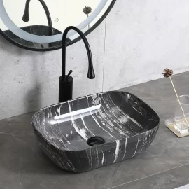 Stone Texture Wholesale Ceramic Vessel Sink Factory Supply