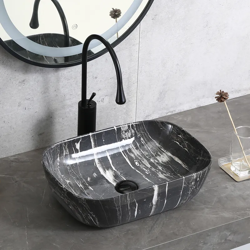 Stone Texture Wholesale Ceramic Vessel Sink Factory Supply-3