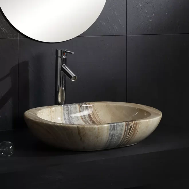 Marble Look Custom Bathroom Sink Countertops Wholesale-3