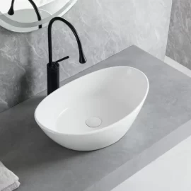 Wholesale Ceramic Fancy Wash Basin in White Hammered, Art Bathroom Sinks Custom