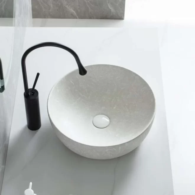 Hot Top Mount Bathroom Basin Wholesale With Elegant Pattern-2