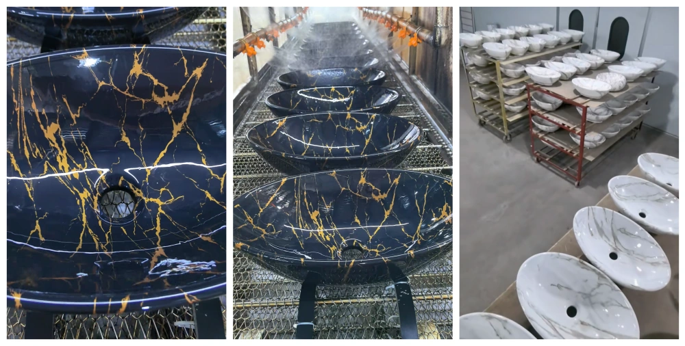 Comment fonctionne l'impression par transfert d'eau sur les lavabos en céramique-3