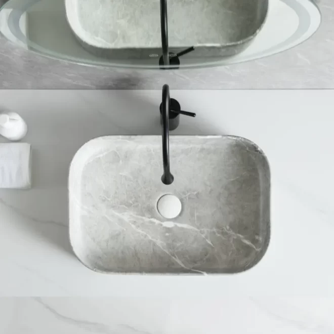 Marble-Look Ceramic Wholesale Color Sink With Matte Finish-2