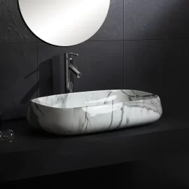 Custom Marble Color Basin, Big Size Ceramic Bathroom Sinks Wholesale