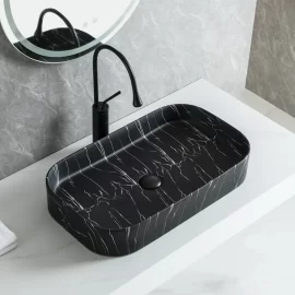 Custom Ceramic Counter Top Basin, Marble Color Bathroom Sinks Wholesale