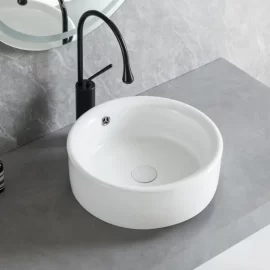 Factory Wholesale Round Sink Bowl Bathroom, Unique Design Without Hole Art Sink Wholesale