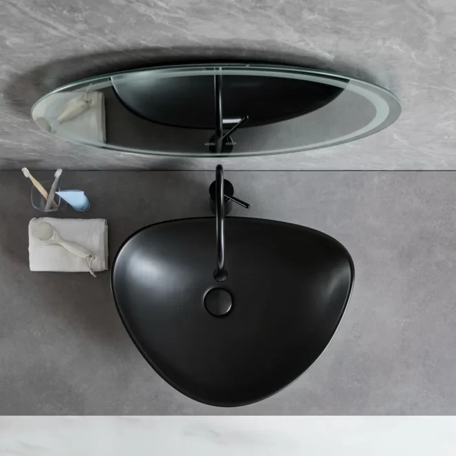 Wholesale Porcelain Lavatory Sinks, Luxury Matte Black Basin-5