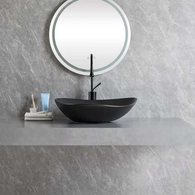 Wholesale Porcelain Lavatory Sinks, Luxury Matte Black Basin-4