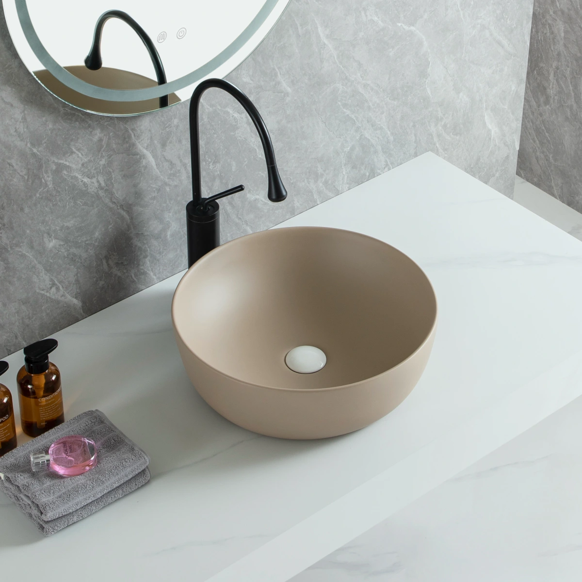HanYu ceramic bathroom sink manufacturer, wholesale matte color vessel sink