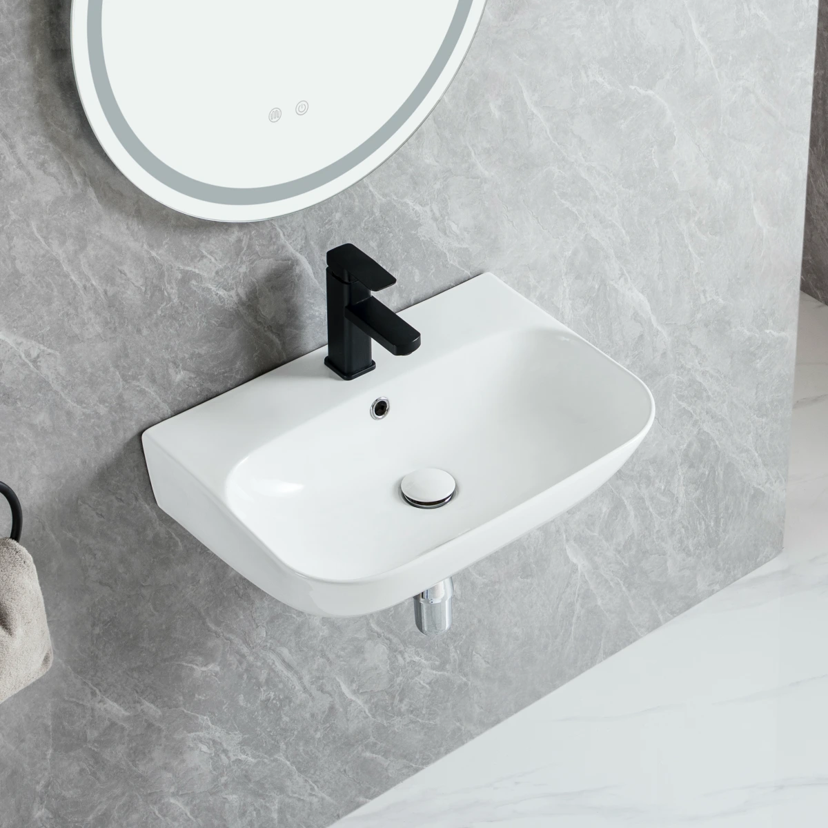 HanYu ceramic bathroom sink manufacturer, wholesale wall mounted wash basins