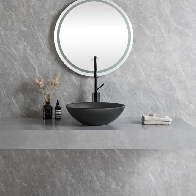 Wholesale Black Lavatory Sink, Matte Color Round Vanity Sink-4
