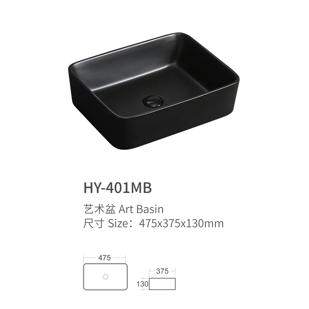 Matte Black Wholesale Lavatory Sink, Above Counter Art Basin-1