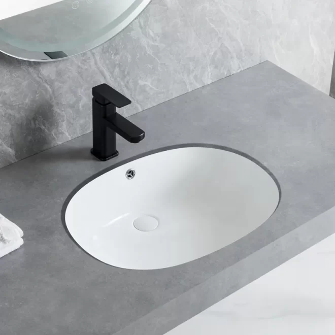 Factory Wholesale Under Counter Sinks, Oval Shape Wash Basin-5