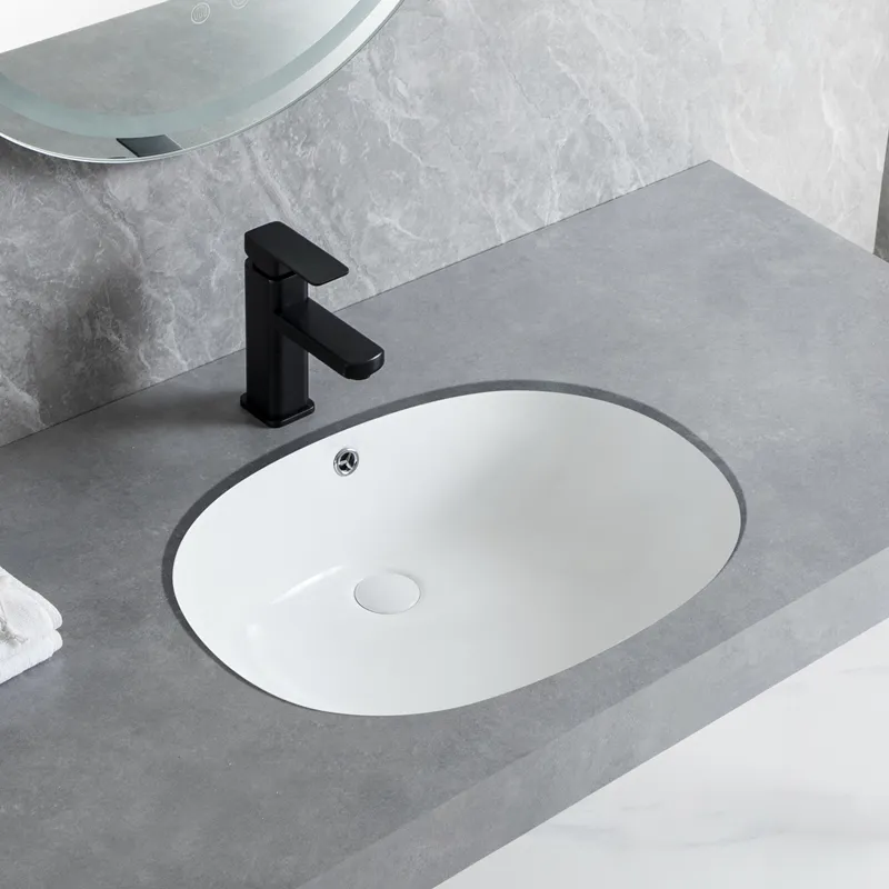 Factory Wholesale Under Counter Sinks, Oval Shape Wash Basin-5
