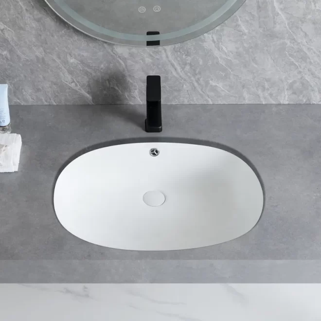 Factory Wholesale Under Counter Sinks, Oval Shape Wash Basin-4