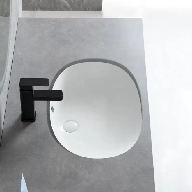 Factory Wholesale Under Counter Sinks, Oval Shape Wash Basin-3