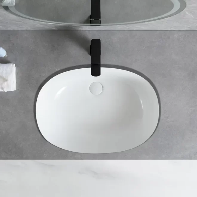 Factory Wholesale Under Counter Sinks, Oval Shape Wash Basin-2