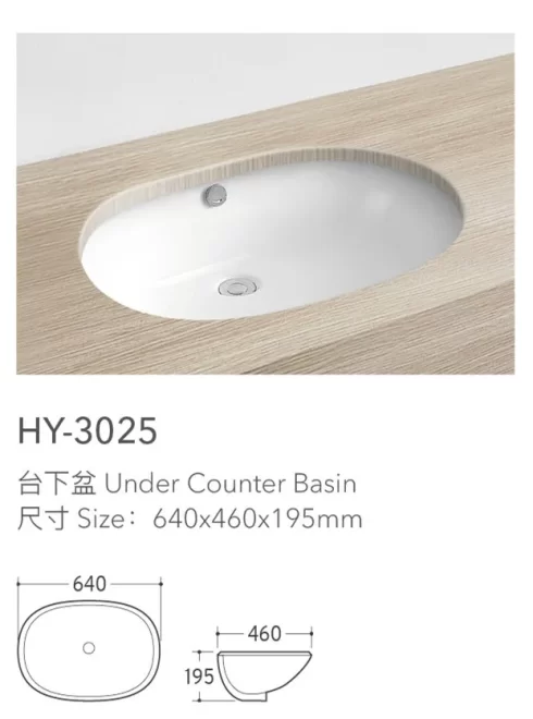 Factory Wholesale Under Counter Sinks, Oval Shape Wash Basin-1