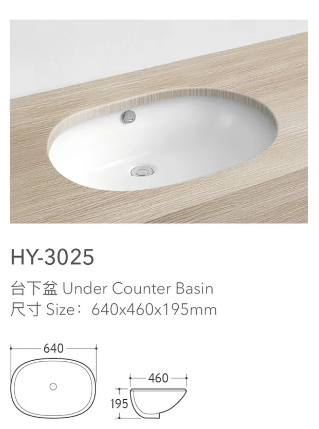 Factory Wholesale Under Counter Sinks, Oval Shape Wash Basin-1