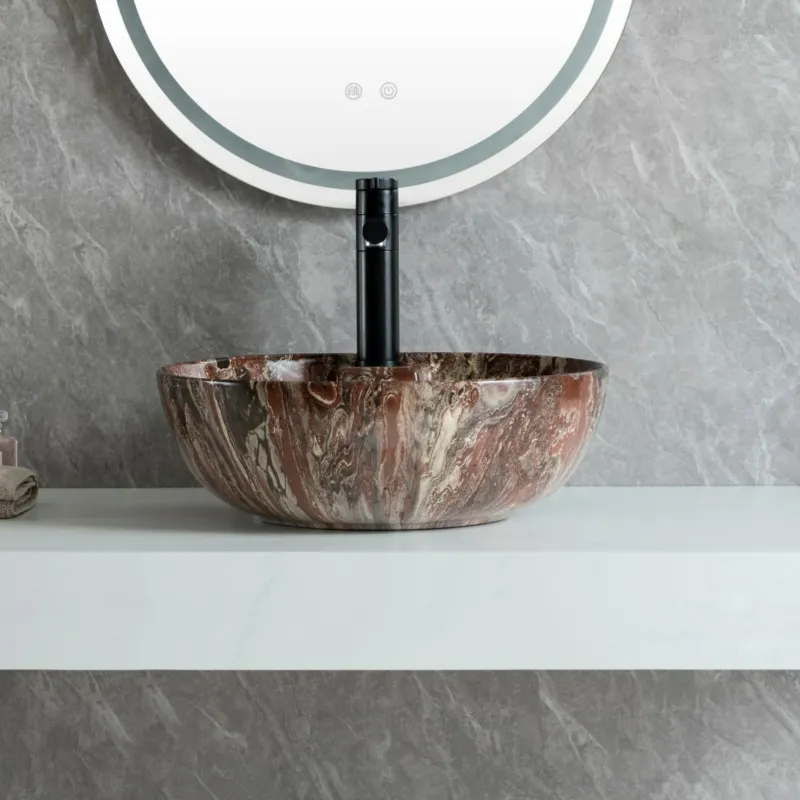 Wholesale Washroom Sink, Luxury Marble-Look Bathroom Sinks-5