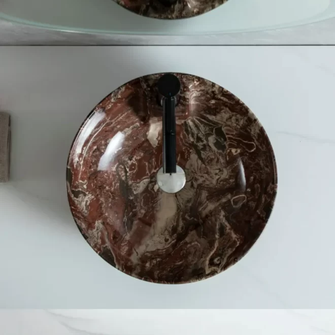 Wholesale Washroom Sink, Luxury Marble-Look Bathroom Sinks-4