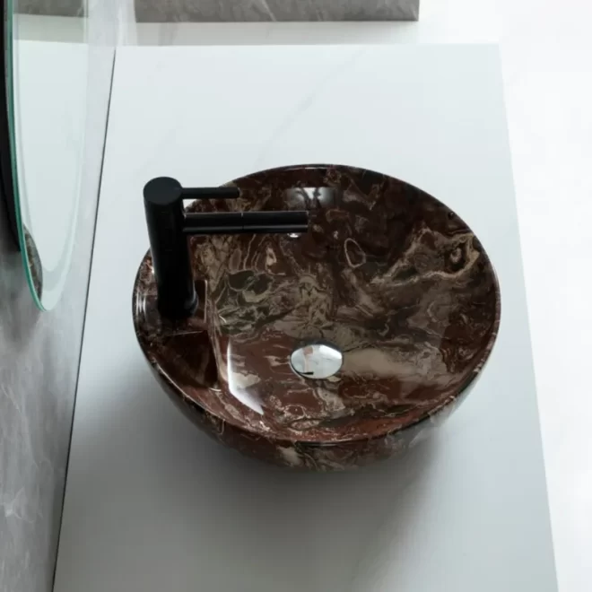 Wholesale Washroom Sink, Luxury Marble-Look Bathroom Sinks-3