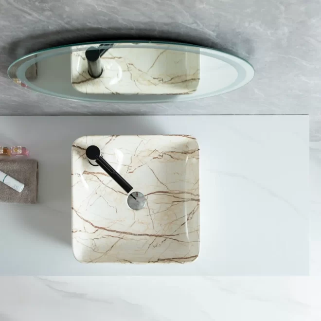 Venta al por mayor de la fábrica lavabos, lavabos de mármol del arte del cuarto de baño del recipiente