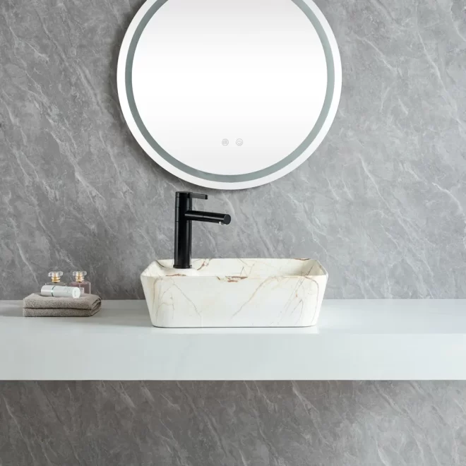 Venta al por mayor de la fábrica lavabos, lavabos de mármol del arte del cuarto de baño del recipiente