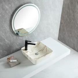 Venta al por mayor de la fábrica lavabos, lavabos de mármol del arte del cuarto de baño del recipiente
