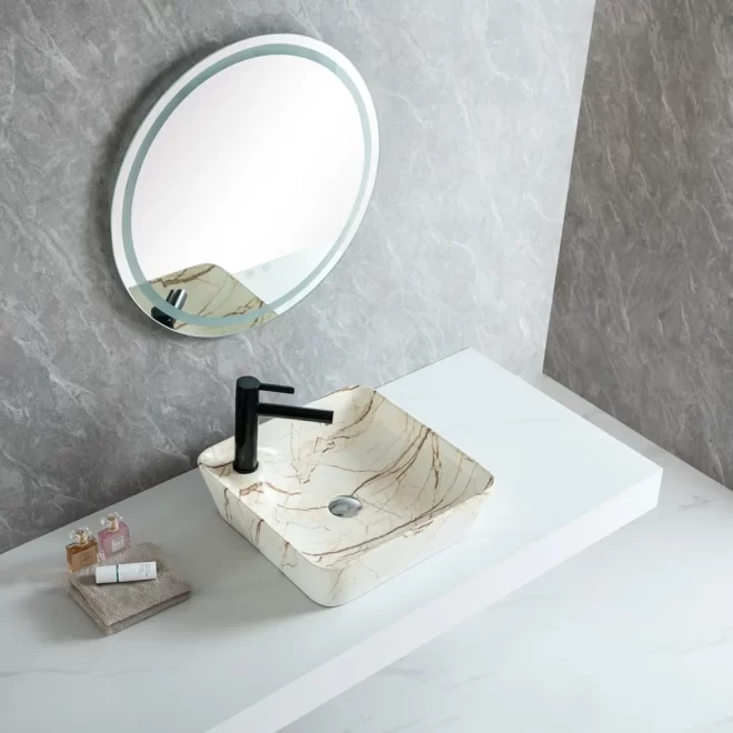 Venta al por mayor de la fábrica lavabos, lavabos de mármol del arte del cuarto de baño del recipiente