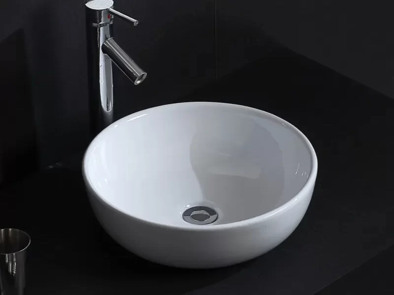 Wholesale Bathroom Countertop Basin, Round Ceramic Sinks-1