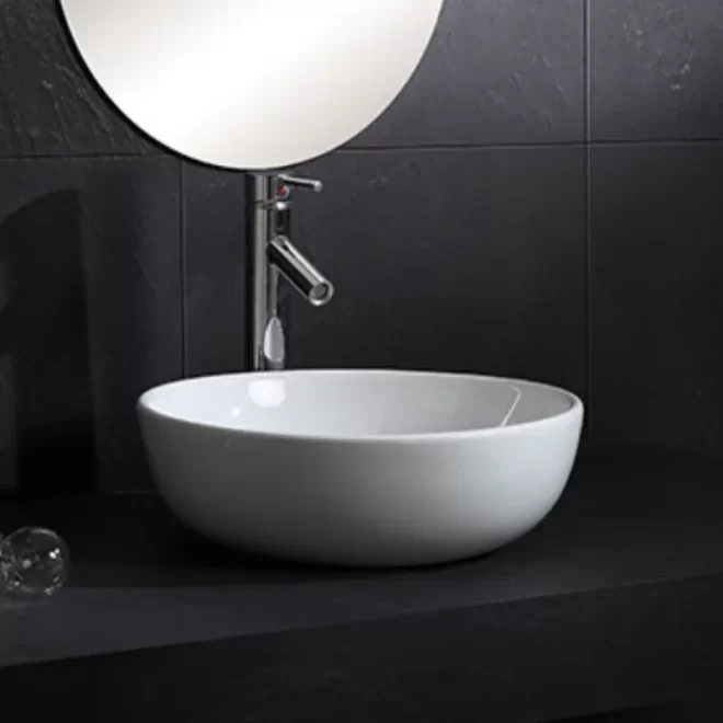 Wholesale Bathroom Countertop Basin, Round Ceramic Sinks-2