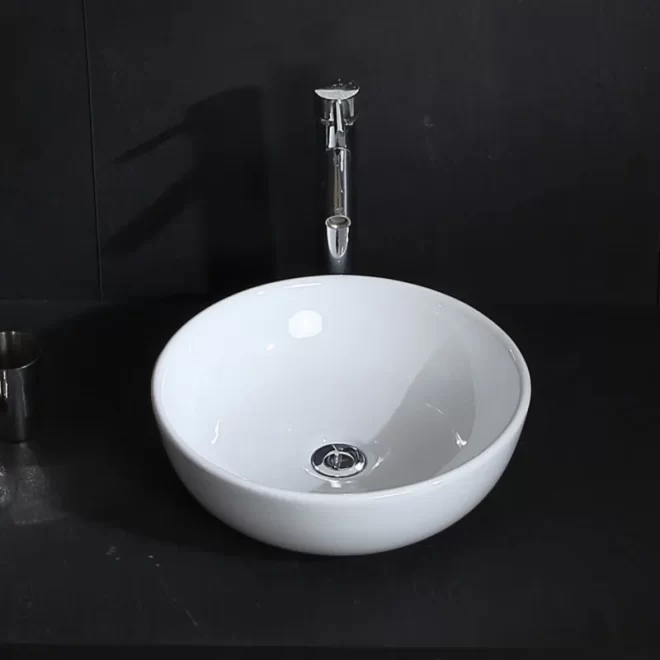Wholesale Bathroom Countertop Basin, Round Ceramic Sinks-3