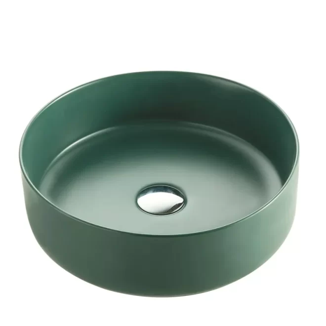 Factory Wholesale Basins, Green Matte Glaze Bathroom Sinks