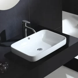 Lavabo de baño europeo a medida, lavabo de cerámica a granel