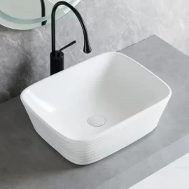 家庭用の豪華な白い卸売深いボウルバスルームシンク