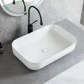Modern Wholesale Above Counter Lavatory, Square Ceramic Sink Bulk