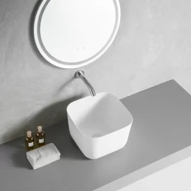 Wholesale Square Countertop Sink, Custom Deep Ceramic Basin