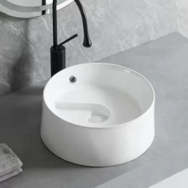 Fregadero redondo moderno al por mayor para cuarto de baño y hotel