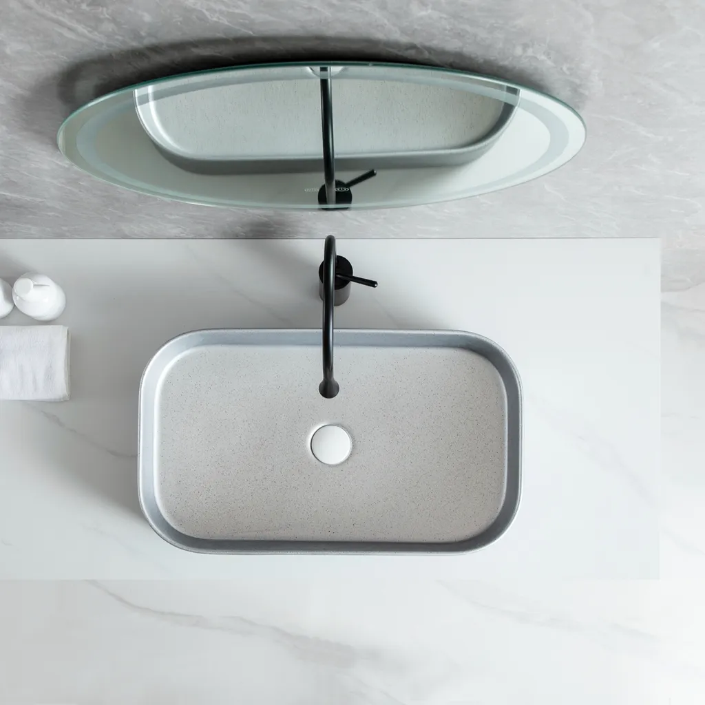 Low MOQ Wholesale Art Basins, Luxury Grey Bathroom Sinks