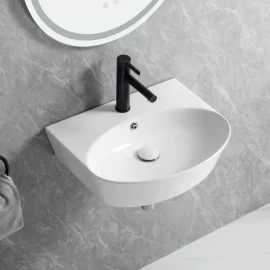 Small Wall Mounted Wash Basin In Bulk, Custom Ceramic Sink