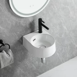 Wholesale Wall Hung Lavatory, Custom Round Bathroom Sinks (lavabos de salle de bain ronds)