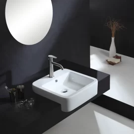 Wholesale Semi Recessed Sinks, Custom Bathroom Ceramic Basin