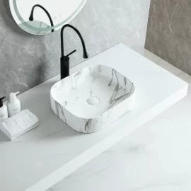 Wholesale Bathroom Lavatories Marble Texture Vessel Sink